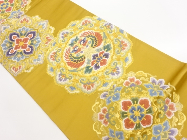 JAPANESE FUKURO OBI / WOVEN FLOWER CREST
